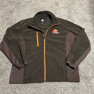 NFL Team Fleece Jacket - Brown and Orange size XL